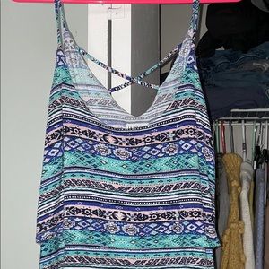 Flowy patterned crop top